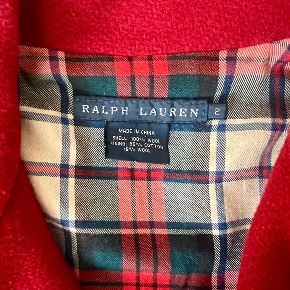 Ralph Lauren Blue Label Red Wool Jacket. Size 2. - Picture 4 of 10
